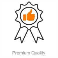 Premium Quality and elite icon concept vector