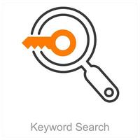 Keyword Search and find icon concept vector
