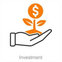 Investment and and chart icon concept vector