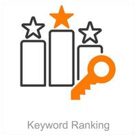 Keyword Ranking and engine icon concept vector