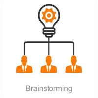 Brainstorming and idea icon concept vector