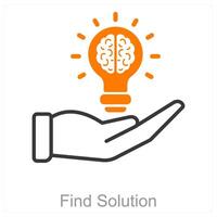 Find Solution and answer icon concept vector