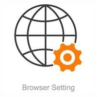 Browser Setting and privacy icon concept vector