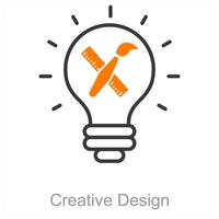 Creative Design and idea icon concept vector