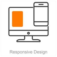 Responsive Design and resize icon concept vector