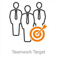 Teamwork Target and goal icon concept vector