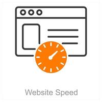 Website Speed and slow icon concept vector