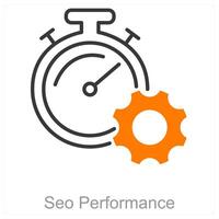 Seo Performance and search icon concept vector