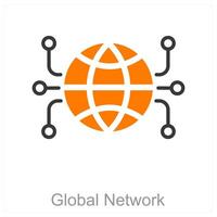 Global Network and connect icon concept vector