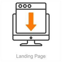 Landing Page and lead icon concept vector