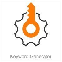 Keyword Generator and idea icon concept vector