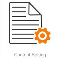 Content Setting and privacy icon concept vector