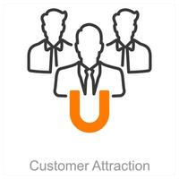 Customer Attraction and attract icon concept vector