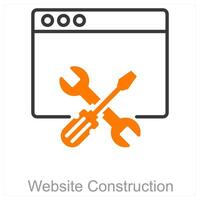 Website Construction and design icon concept vector