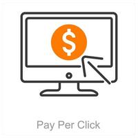 Pay Per Click and ad icon concept vector