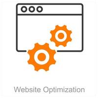 Website Optimization and ranking icon concept vector