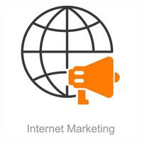 Internet Marketing and online icon concept vector