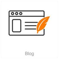 Blog and write icon concept vector