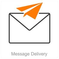 Message Delivery and mail icon concept vector