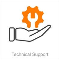 Technical Support and fix icon concept vector