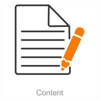 Content and text icon concept vector