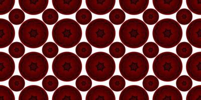 Red and Black Color Circle Flower Design for Designers vector