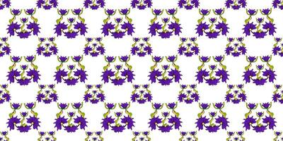 Expandable Pattern of Flowers and Leaves Decoration vector