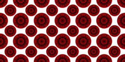 Red and Black Color Circle Flower Design for Designers vector