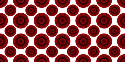 Red and Black Color Circle Flower Design for Designers vector