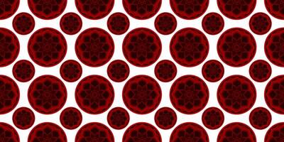 Red and Black Color Circle Flower Design for Designers vector