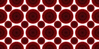 Red and Black Color Circle Flower Design for Designers vector