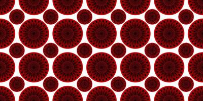 Red and Black Color Circle Flower Design for Designers vector