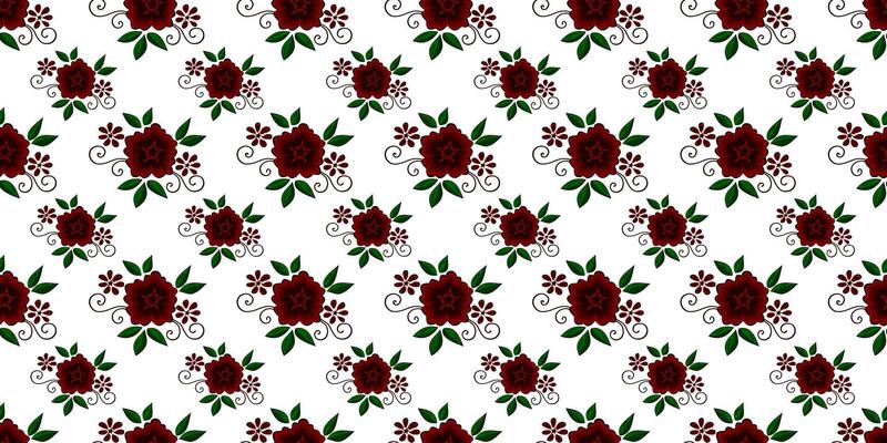 Expandable Pattern of Flowers and Leaves Decoration