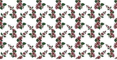 Expandable Pattern of Flowers and Leaves Decoration vector