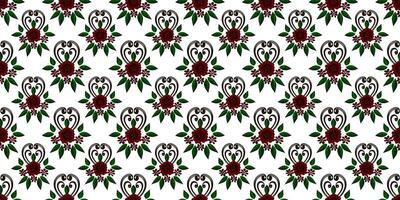 Expandable Pattern of Flowers and Leaves Decoration vector