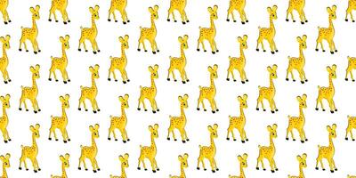 Beautiful Cartoon Giraffe Pattern Design vector