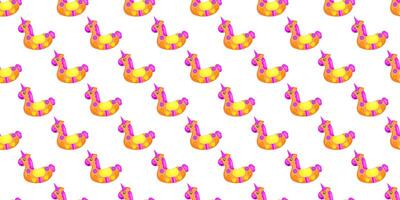 Beautiful Cartoon Unicorn Pattern Design vector