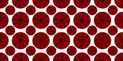 Red and Black Color Circle Flower Design for Designers vector