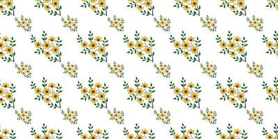 Expandable Pattern of Flowers and Leaves Decoration vector