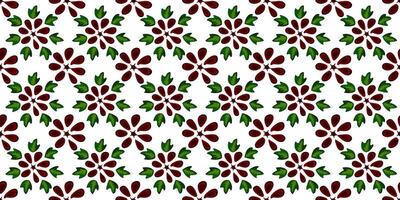 Expandable Pattern of Flowers and Leaves Decoration vector