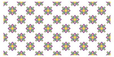 Expandable Pattern of Flowers and Leaves Decoration vector