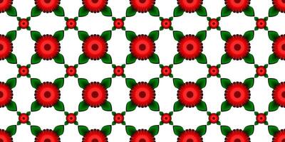 Expandable Pattern of Flowers and Leaves Decoration vector