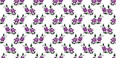 Expandable Pattern of Flowers and Leaves Decoration vector