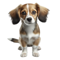 Generated Ai Cute puppy leaning on wall png