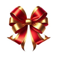 Generated Ai Red yellow bow png