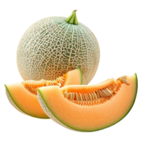 Cantaloupe isolated on transparent background png