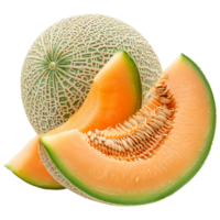 Cantaloupe isolated on transparent background png