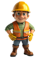 Construction Worker 3d Concpet png
