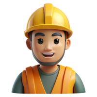 construcción trabajador 3d icono png