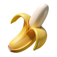 geschält Banane 3d png